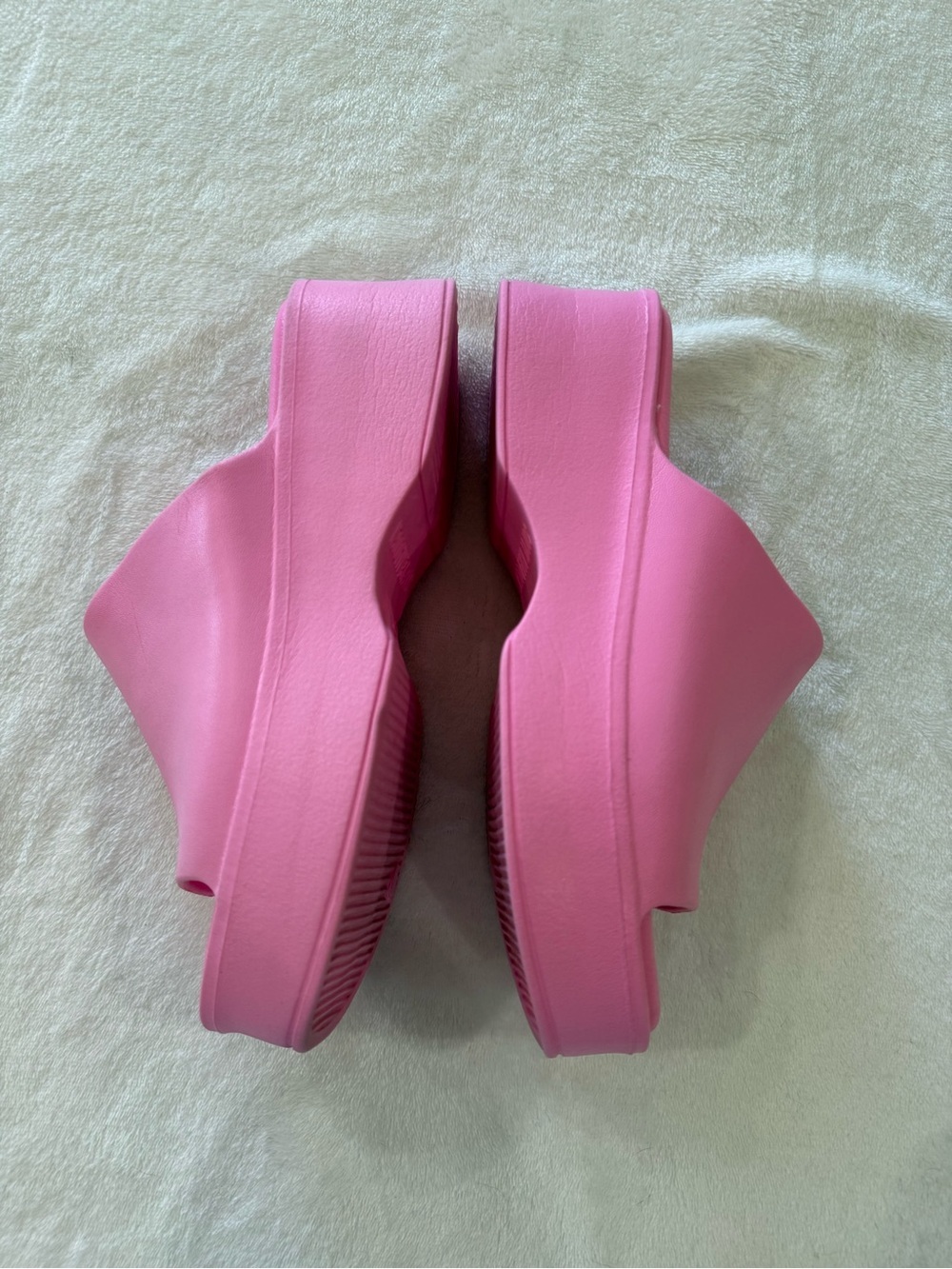 Steve Madden Pink Platform Slide Sandals Size 7 Chunky Comfort Slides - Picture 4 of 8